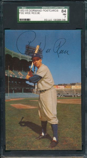 1953-55 Dormand Postcards Pee Wee Reese SGC 84 *Highest Graded* & Furillo