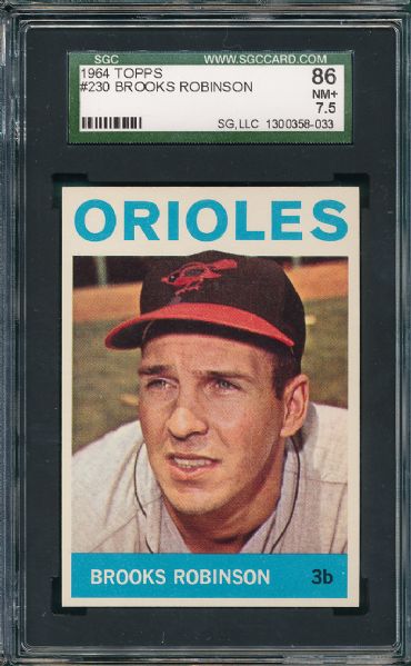 1964 Topps #230 Brooks Robinson SGC 86