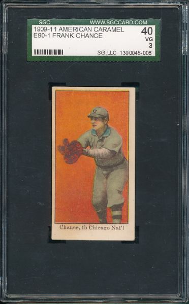 1909-11 E90-1 Frank Chance American Caramel SGC 40