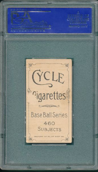 1909-1911 T206 Stovall Cycle 460 Cigarettes PSA 2 *Low Pop*