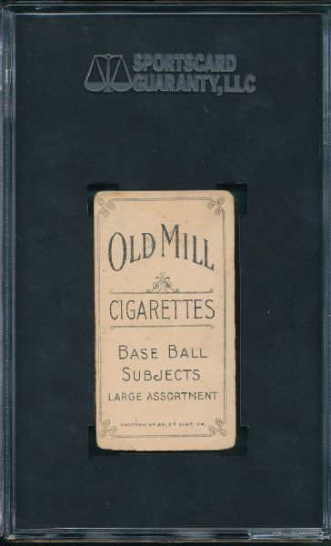 1909-1911 T206 Titus Old Mill Cigarettes SGC 40 