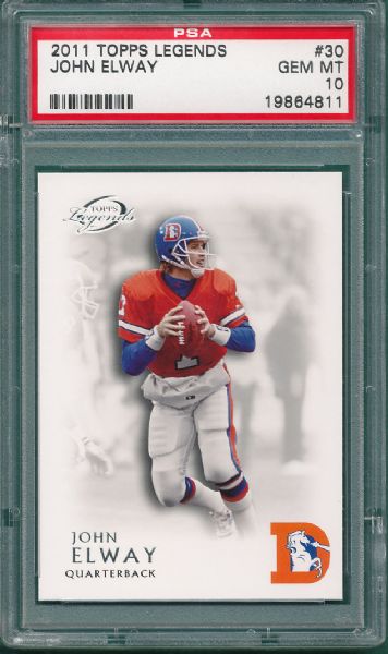 2011 Topps Legends #30 John Elway PSA 10