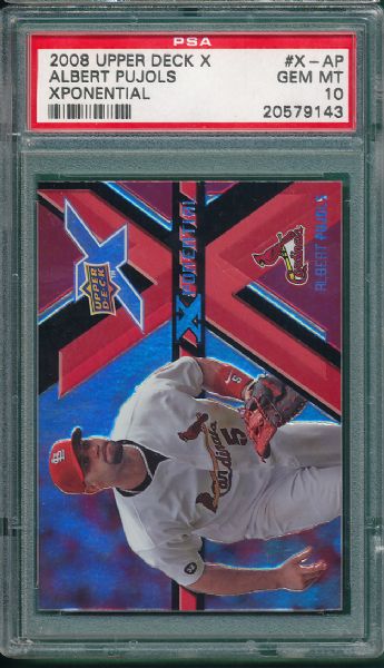 2008 Upper Deck X #X-AP Albert Pujols PSA 10