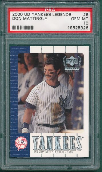 2000 UD Yankees Legends #6 Don Mattingly PSA 10