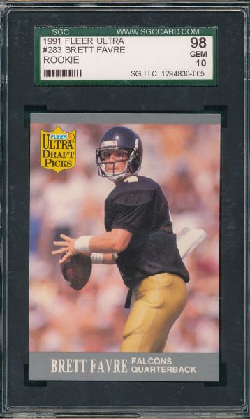 1991 Fleer #283 Brett Favre *Rookie* SGC 98