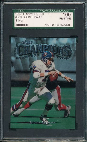 1997 Topps Finest #300 John Elway SGC 100 (1 of 1)