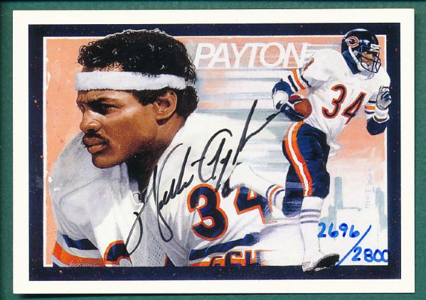 1992 Upper Deck Football Heroes Walter Payton Autograph with UD COA