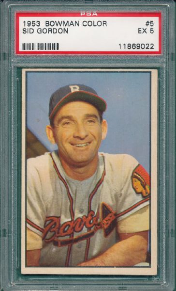 1953 Bowman Color 7 Card Lot PSA 5