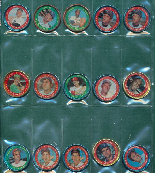 1971 Topps Coins Lot of 40 W/ 10 HOFers