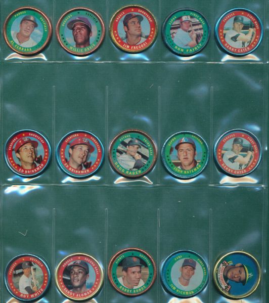 1971 Topps Coins Lot of 40 W/ 10 HOFers