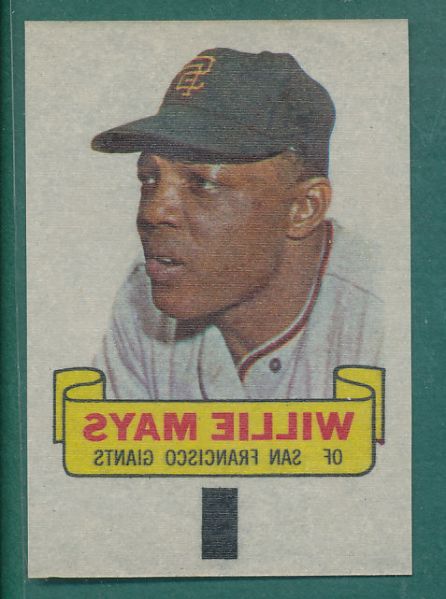 1960s Topps Rub-Offs, Peel Offs & Decals Lot W/Mays & Mantle (9) 