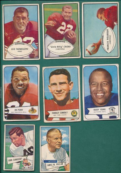 1950s Bowman FB 18 Card Lot W/HOFers