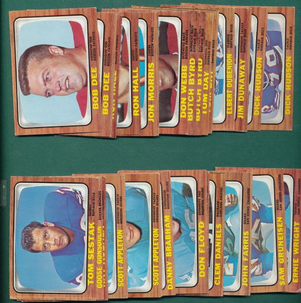 1957-69 Topps FB 99 Card Lot W/ Starr