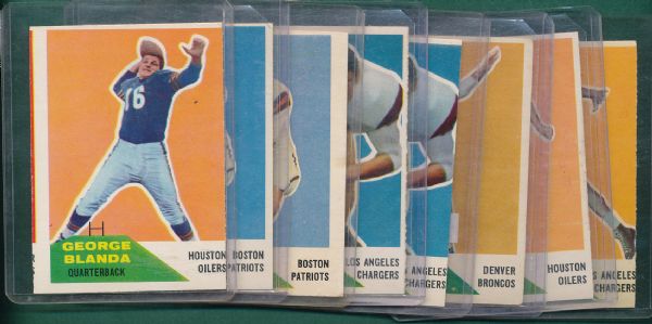 1960 Fleer FB 100 Card Lot W/Blanda & Rookies