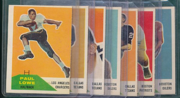 1960 Fleer FB 100 Card Lot W/Blanda & Rookies