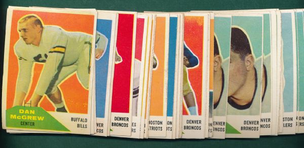 1960 Fleer FB 100 Card Lot W/Blanda & Rookies