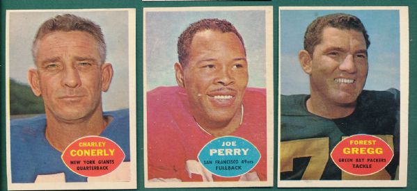 1960 Topps FB 9 Card HOFer Lot W/Title