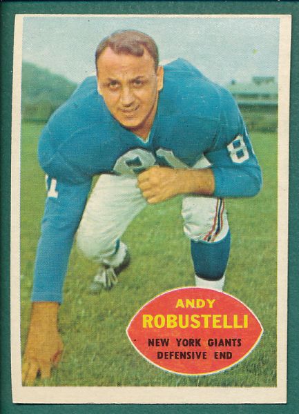 1960 Topps FB 63 Card Lot W/ HOFers Robustelli