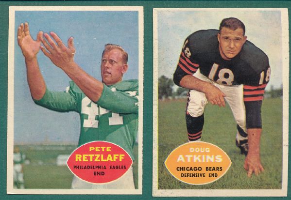 1960 Topps FB 63 Card Lot W/ HOFers Robustelli