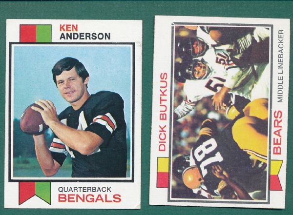 1973-74 Topps FB 635 Card Lot W/HOFers & Rookies