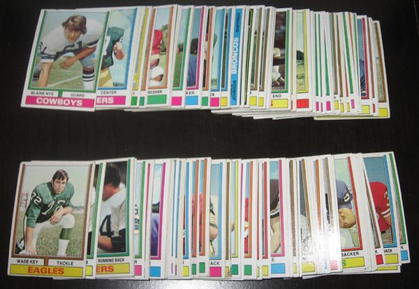 1973-74 Topps FB 635 Card Lot W/HOFers & Rookies