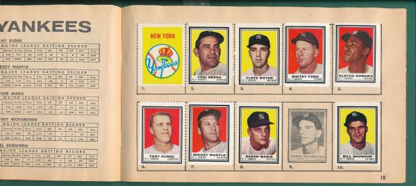 1962 Topps Baseball Stamps W/Album (175)