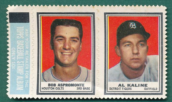 1962 Topps Baseball Stamps Full Sheets (2) W/ Aaron