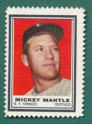 1962 Topps Baseball Stamps HOFers, Mantle Lot of 8