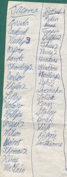 Lot of 216 Autographs from the 1960s PCL League