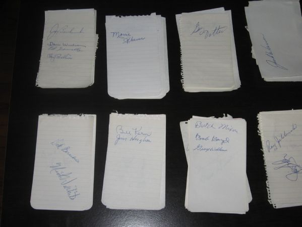 Lot of 216 Autographs from the 1960s PCL League