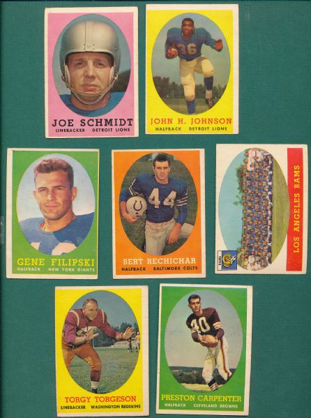 1957-61 Topps & Fleer Football 28 Card Lot W/ HOFers