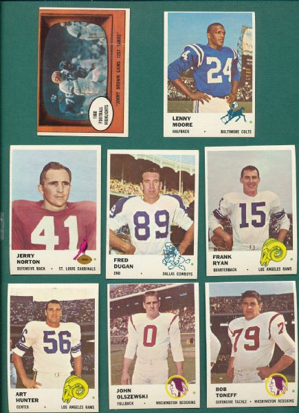 1957-61 Topps & Fleer Football 28 Card Lot W/ HOFers