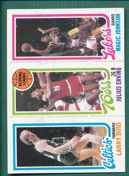 1980-81 Topps Bird/Erving/Johnson, *Rookie* & 81-82 McHale *Rookie*