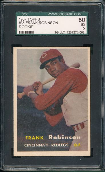 1957 Topps #35 Frank Robinson *Rookie* SGC 60