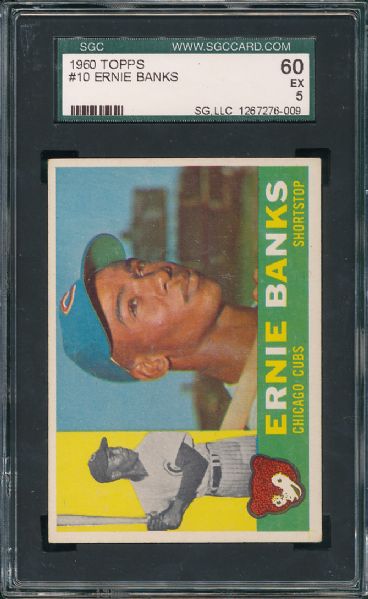 1960 Topps #10 Ernie Banks SGC 60