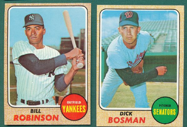 1968 Topps 9 Card Lot SGC W/ Hi#s