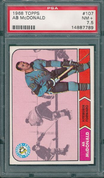 1968-69 Topps Hockey 4 Card Lot SGC 88, 84 & PSA 7.5