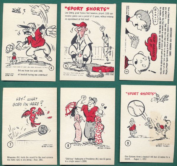 1963 Gad Fun Cards Complete Set (84)