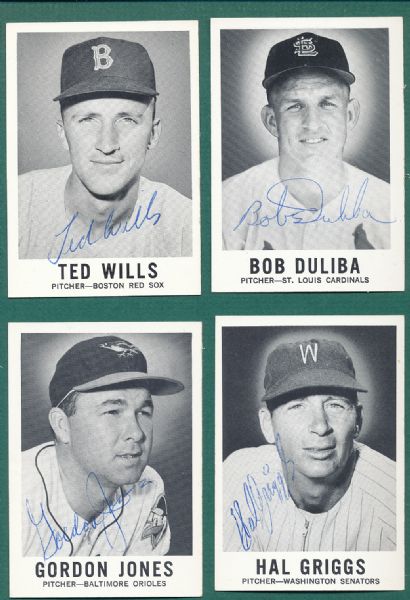 1960 Leaf Autographed (6) Card Lot 