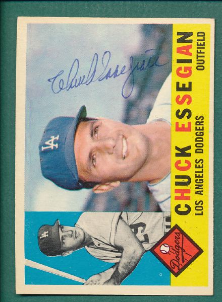 1960 Topps Lot of (8) Autographed Cards