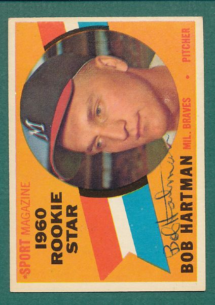 1960 Topps Lot of (8) Autographed Cards