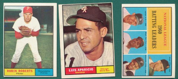 1961 Topps 109 Card Lot W/Brooks Robinson *Crease Free*