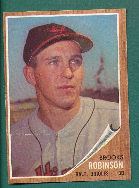 1962 Topps 61 Card Lot W/Brooks Robinson *Crease Free*