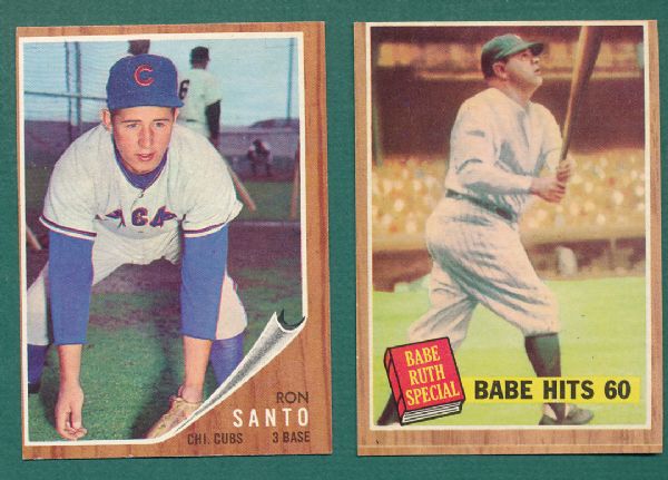 1962 Topps 61 Card Lot W/Brooks Robinson *Crease Free*