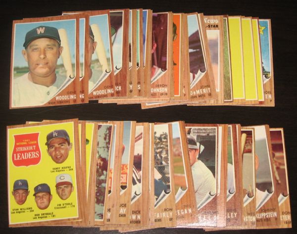 1962 Topps 61 Card Lot W/Brooks Robinson *Crease Free*