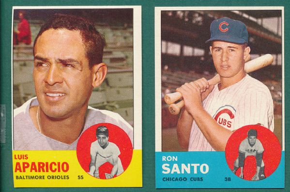 1963 Topps (111) Card Lot W/HOFers *Crease Free*