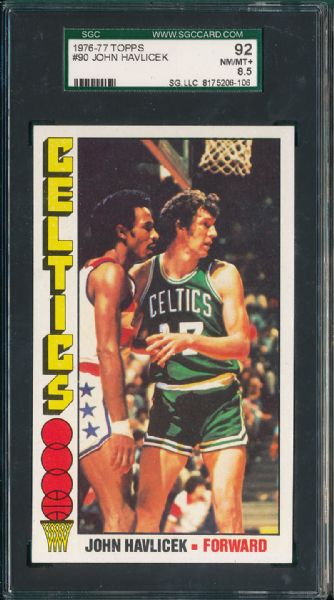 1976-77 Topps BSKT Partial Set 112 Cards All SGC 84 or Higher