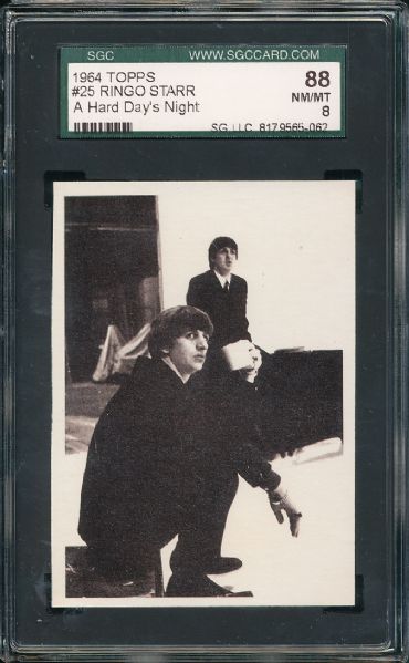 1964 Topps Beatles Movie 3 Card Lot #3 SGC 88