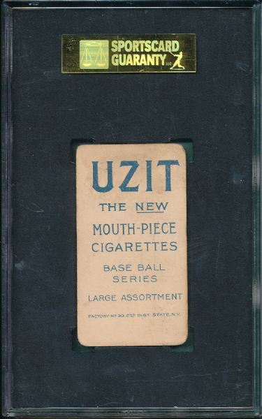 1909-1911 T206 Wiltse, Throwing UZIT Cigarettes SGC 30 *One of 4 Graded*