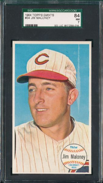 1964 Topps Giants 7 Card Lot SGC 84